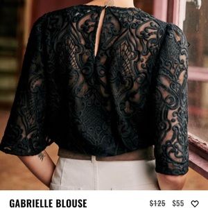 SÉZANE Blouse Gabrielle Noir US SZ 6 (38)